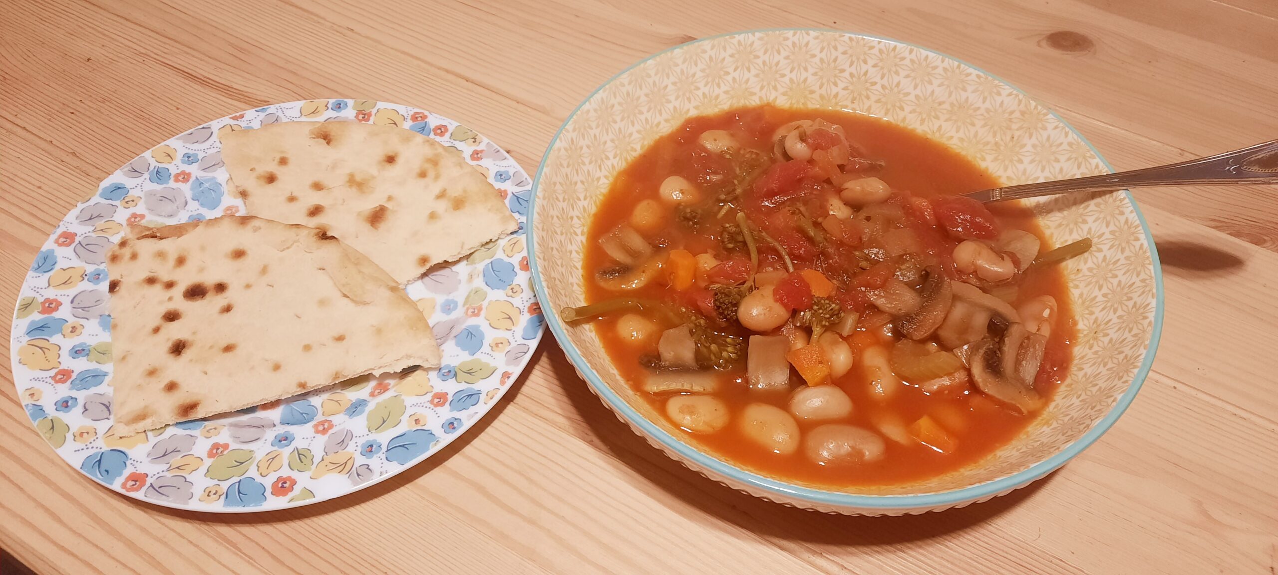 Winter butterbean and mushroom casserole